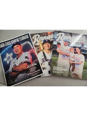 Texas Rangers Magazine 2025 1- Yearbook & 2 Magazines-3/27- 4/20 & 4/28- 6/1 NEW
